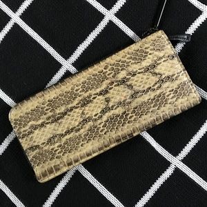 3.1 Phillip Lim Snakeskin Continental Zip Wallet